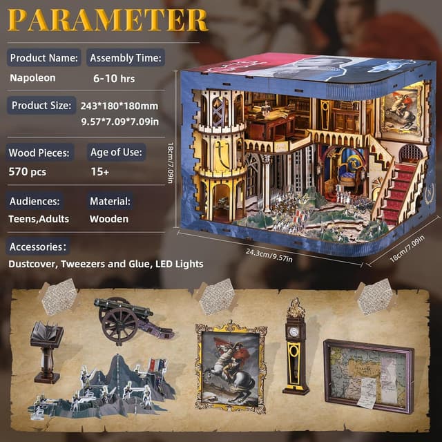 Detalle 2 de MiniCity Book Nook Kit Napoleon 3D