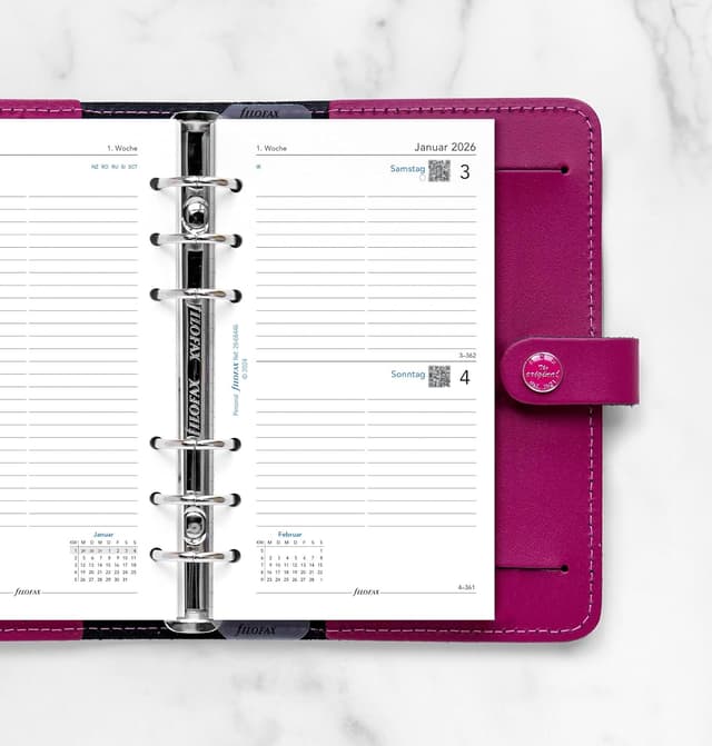 Detalle 1 de Filofax Kalender Personal 1 Tag pro Seite 2026 đź“…