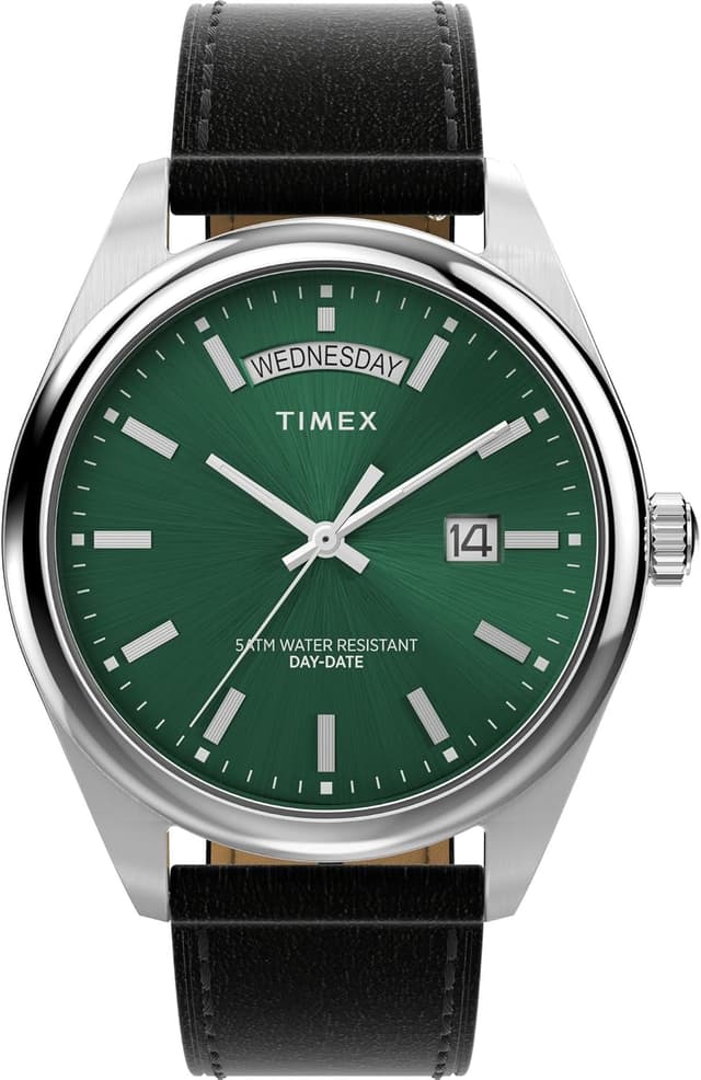 Detalle 2 de Timex Legacy Herrenuhr mit 41-mm-Edelstahlgehäuse und schwarzem Zifferblatt