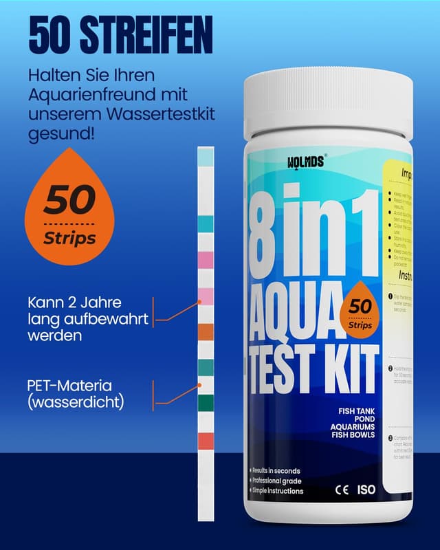 Thumbnail 5 de Wolmds Aquarium Teststreifen 50er 8‑in‑1 📋