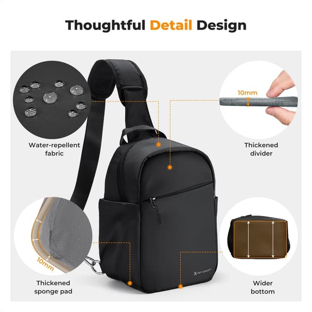 Thumbnail 3 de K&F CONCEPT Sac à bandoulière pour appareil photo 20 cm