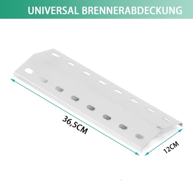 Detalle 2 de Edelstahl Brennerabdeckung 36,5 x 12 cm