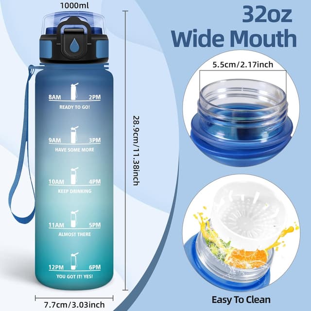 Thumbnail 5 de Mulbijeo Botella 1000ML con lema motivacional