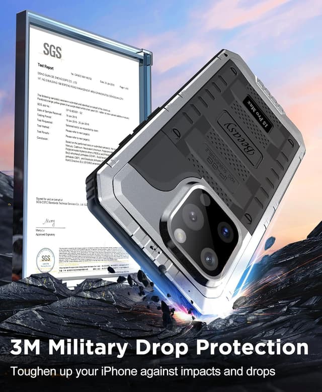 Detalle de Beeasy iPhone 15 Pro Max waterproof case 3m