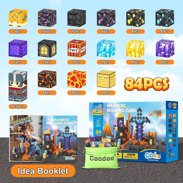 Thumbnail 6 de Coodoo Build Mine 84pc magnetic set 🧩
