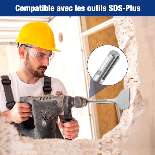 Thumbnail 4 de WORKPRO Burin SDS Plus 165×75 mm pour carrelage