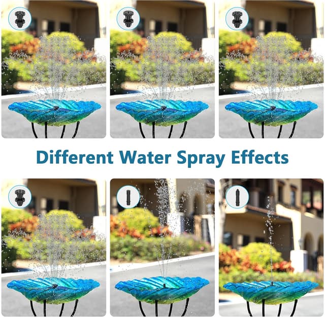 Thumbnail 6 de AMZtime AMZtime Solar Fountain Pump (3.5W) with 6 nozzles for bird baths and small ponds