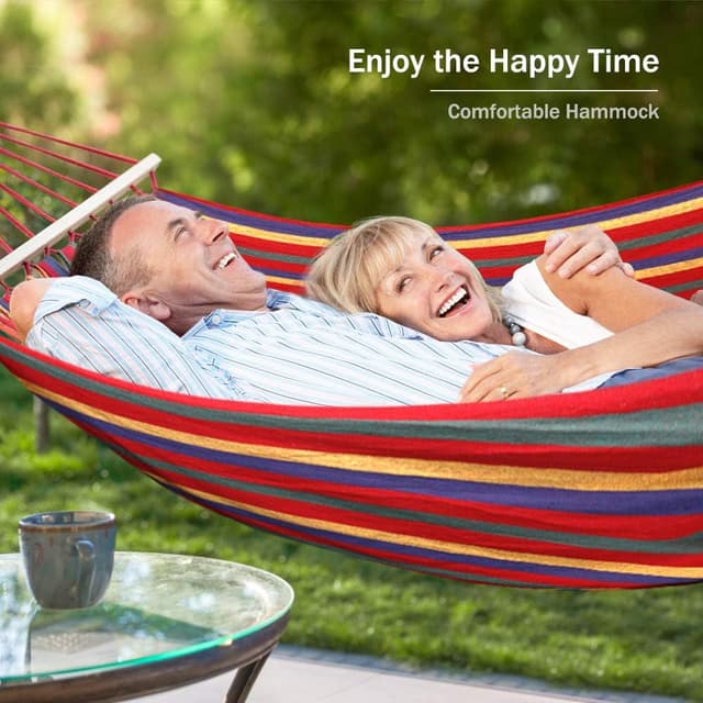 Detalle de Hamaca Colgante Tela 275 x 155 cm 250 kg