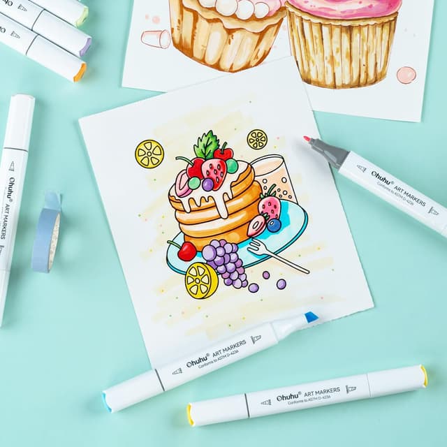 Detalle de Ohuhu Alkohol Marker 80 Farben 🎨