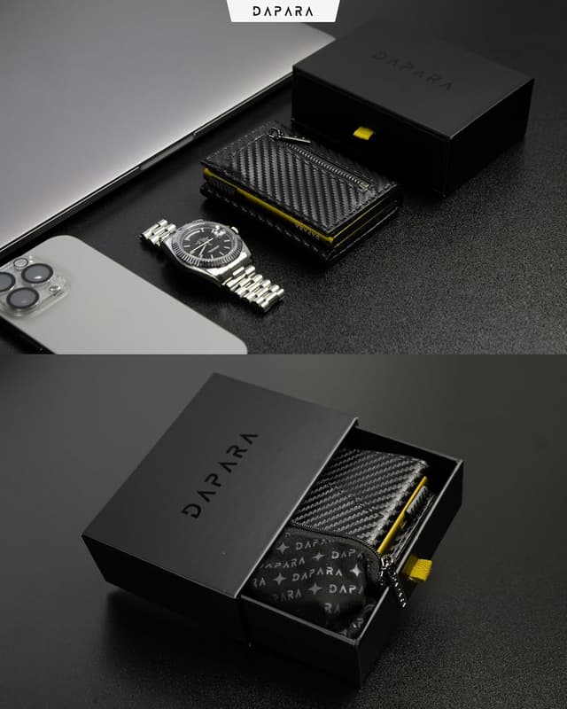 Detalle de DAPARA Slim Wallet Herren 12 Karten