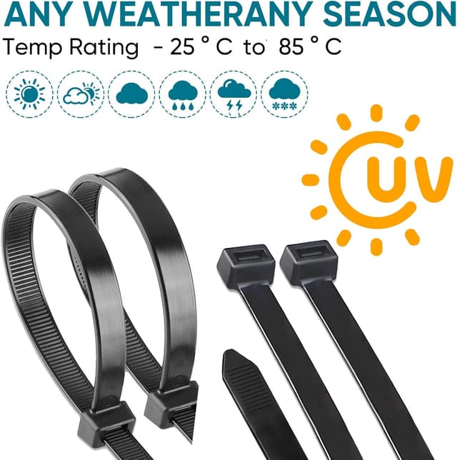 Detalle 2 de Viuxule heavy duty cable ties 250mm x 7.6mm