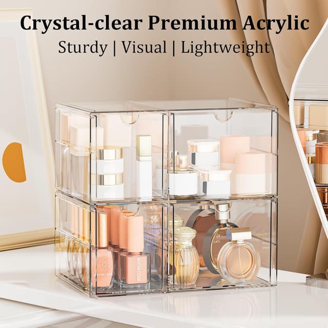 Thumbnail 2 de SortNStore Make Up Organizer mit 4 Schubladen 2er-Set Acryl 🗂