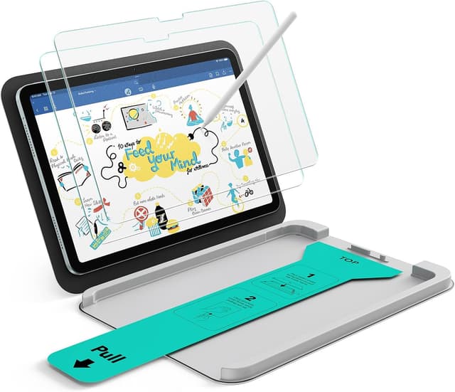 Detalle de ESR Paper-Feel Schutzfolie (2 Stück) für iPad Air 11 Zoll M4/M3/M2 – matt, 9H und Pencil-freundlich