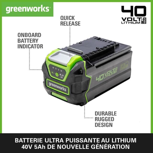 Detalle 2 de Greenworks G40B5 batterie 40V 5Ah
