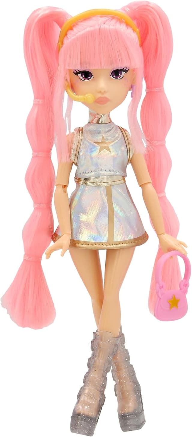 Detalle 2 de K-POP IDOL Bambola Yuni in stile K-Pop Moonlight con capelli rosa intrecciati e 3 accessori