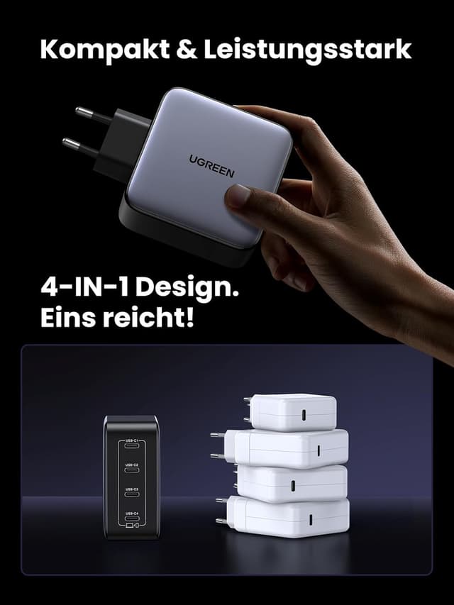 Thumbnail 5 de UGREEN Nexode 100W USB-C Ladegerät mit 4 Ports, GaN