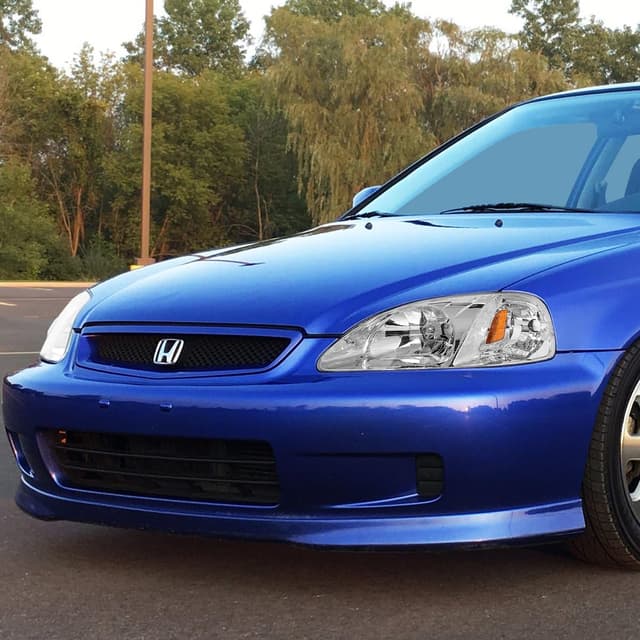 Detalle 2 de DNA MOTORING Pair Headlight Assembly (Chrome/Amber) for 1999–2000 Honda Civic