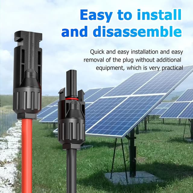 Detalle de Wvoillty Solarkabel Verlängerung 4 mm²