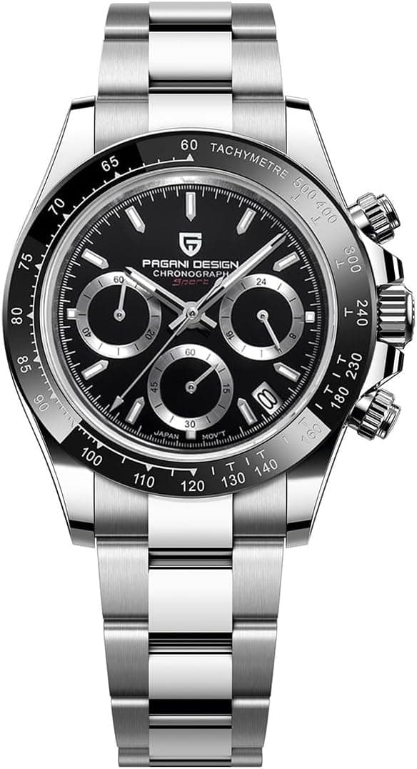 Detalle de Pagani Design Zaffiro Sport VK63: orologio da uomo al quarzo impermeabile con cronografo