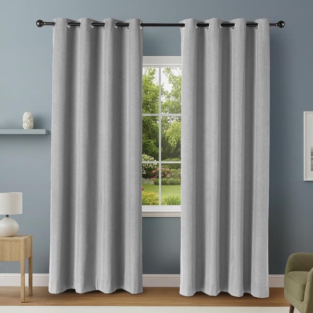 Thumbnail 6 de Amazon Basics 100% Blackout Eyelet Curtains 132 x 244 cm 🪟