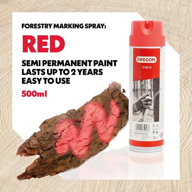 Thumbnail 2 de Oregon Spray Forestal Rojo Fluorescente 500ml 🌲 - Secado Rápido