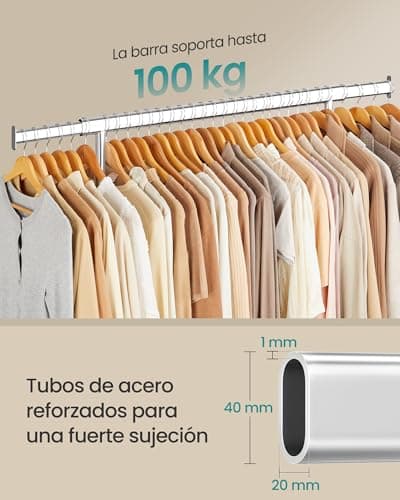 Detalle de SONGMICS HSR13S burro ropa con ruedas