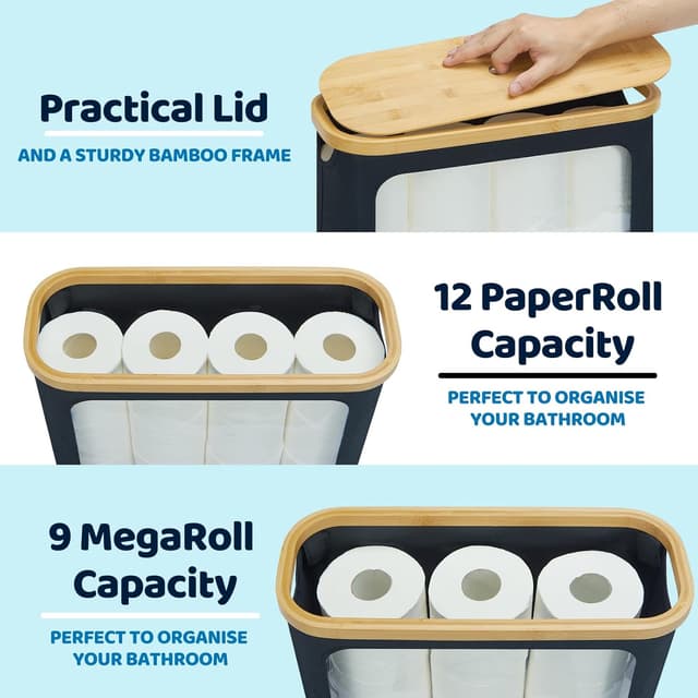 Detalle 2 de ROSOS Toilet Paper Storage with Lid