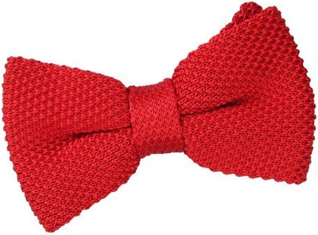 Detalle de DQT men’s knitted bow tie (pre-tied) – adjustable hook and eye strap
