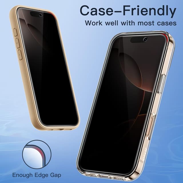 Thumbnail 6 de JETech Privacy Screen Protector for iPhone 16 Pro Max (6.9-inch) Anti-Spy Tempered Glass Film, 2-Pack