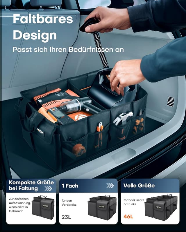 Thumbnail 3 de HOTOR Kofferraum Organizer 54,1×32,0×26,9 cm