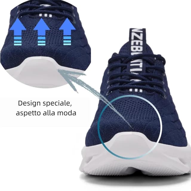 Detalle de TIANZEBEN Herren Turnschuhe: atmungsaktive Sneaker für Fitness, Walken & Freizeit