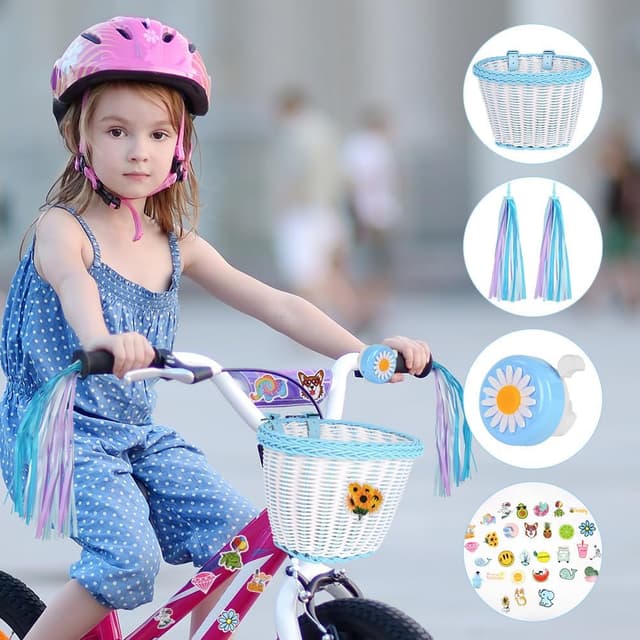 Thumbnail 5 de Flintronic Kids Bike Basket Handwoven
