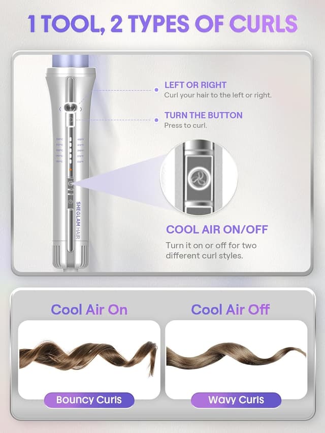 Thumbnail 6 de SHEGLAM 25mm One Touch Automatic Curling Iron with Cool Air (25mm)