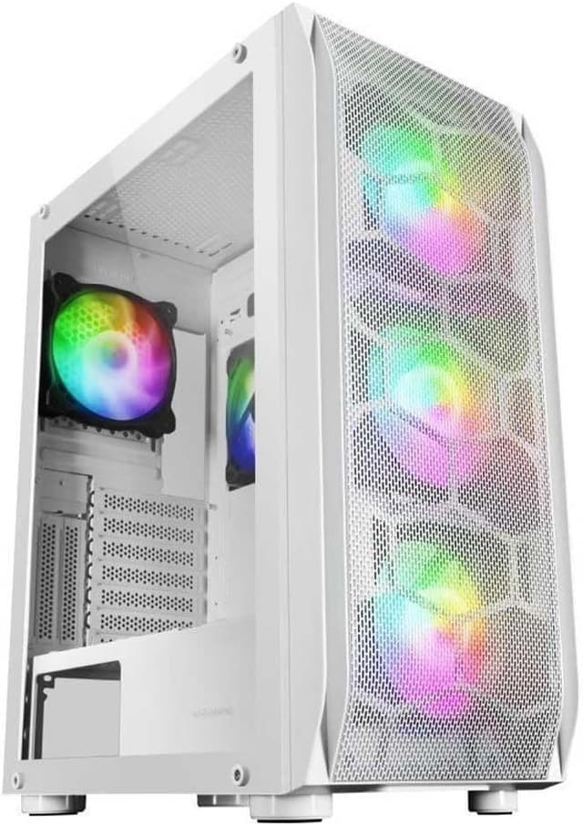 Detalle de Mars Gaming MC-KX: torre gaming E-ATX premium con 5 ventole ARGB e sistema CPU FREEZER