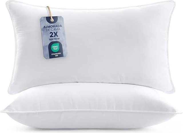 Detalle de Utopia Bedding Team Almohadas Siliconadas 50x70 cm 💤