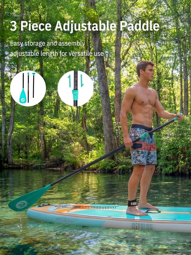Thumbnail 6 de Niphean (Extra Large) Inflatable Paddle Board (SUP) for 2+1 People, 500 lbs Capacity with StabilTrac Fin and Accessories