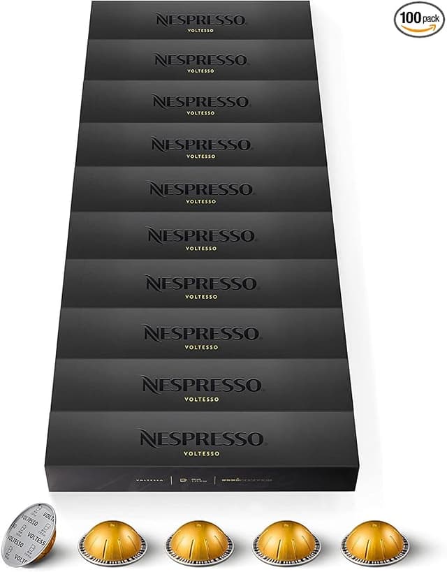 Detalle de Nespresso Vertuo Voltesso 100 Cápsulas Café Expreso