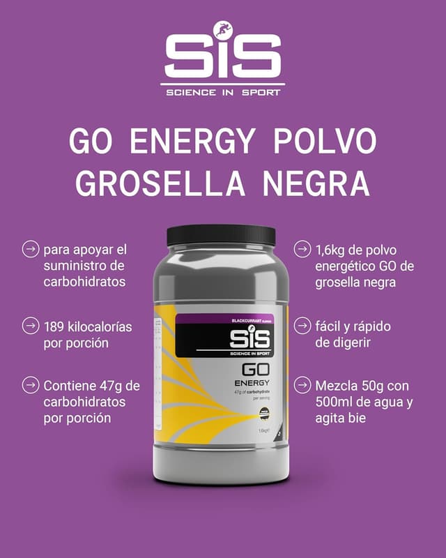 Thumbnail 1 de Science in Sport GO Energy Grosella Negra 🏋️♂️ 1.6kg
