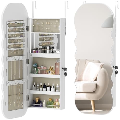 Detalle de HOMCOM Espejo joyero 42x108 cm