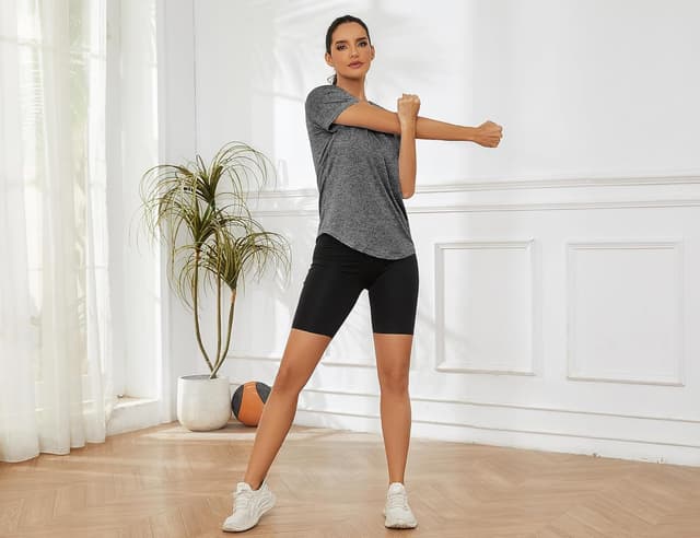 Thumbnail 6 de Gyabnw Damen Sportshirt mit Rundhals und atmungsaktivem Mesh-Design für Lauftraining, Yoga & Fitness