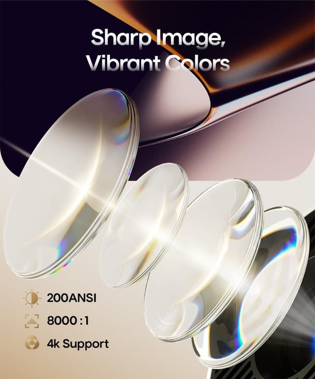 Detalle 2 de Upgrade HY300PRO Mini Projector 4K WiFi Bluetooth, Android 14 📽