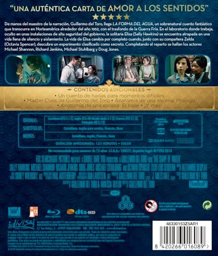 Detalle 2 de La Forma del Agua Blu-Ray Blu-ray 📀