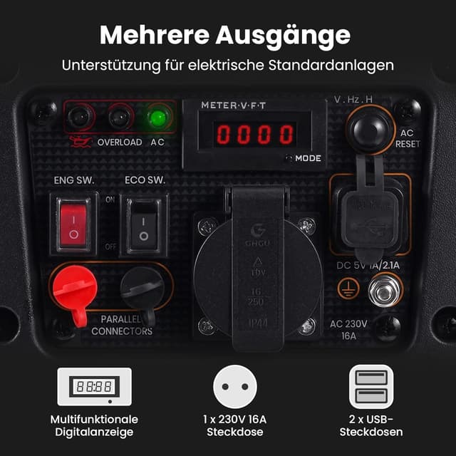 Thumbnail 6 de maXpeedingrods Inverter 3500W Stromerzeuger für Camping ⛺