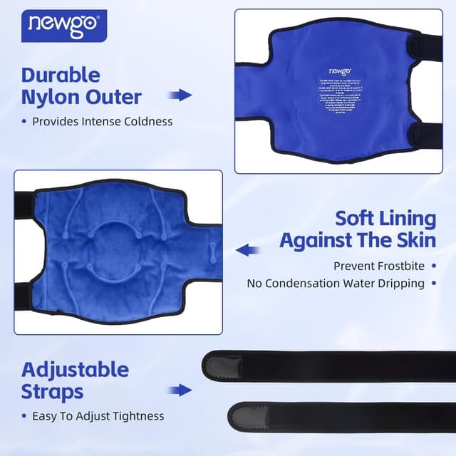 Detalle 2 de NEWGO Ice Pack 2-pack knee wrap