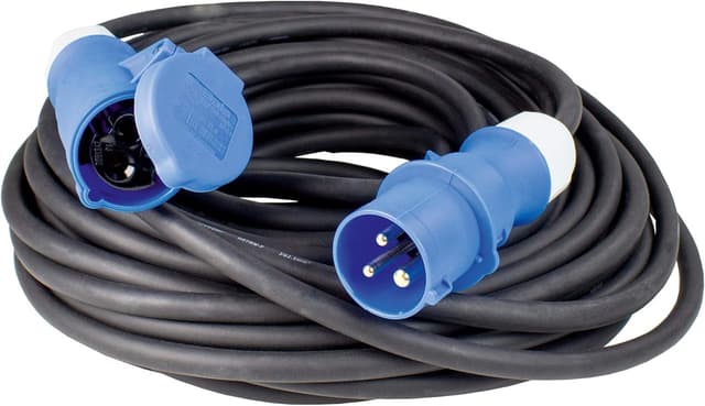 Detalle de as - Schwabe Cavo prolunga caravan 3 poli 230 V 16 A IP44, 10 m (spina e attacco CEE) Nero I 60477