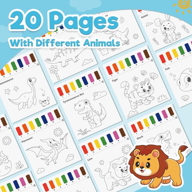 Detalle 2 de ZMLM Libro da colorare ad acqua per bambini 3–8 anni 🎨