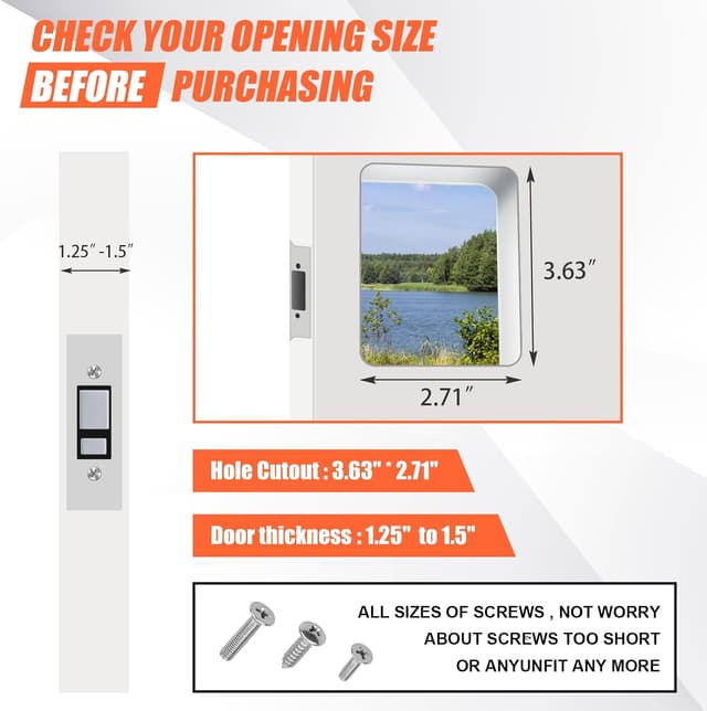 Thumbnail 6 de Siasky Black RV Door Lock Replacement 3.6x2.7" 🔒