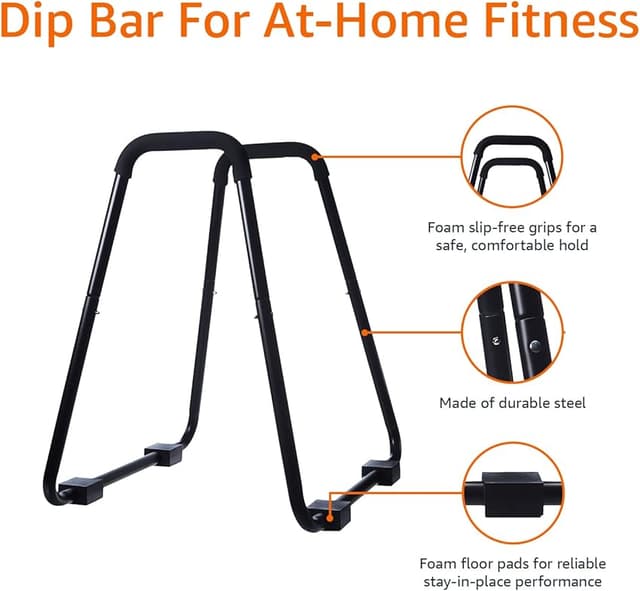 Thumbnail 1 de Amazon Basics Strength Training Dip Stand โ Dip Bar ๐