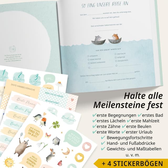 Detalle 1 de Babyalbum Mein erstes Jahr 21x21 cm