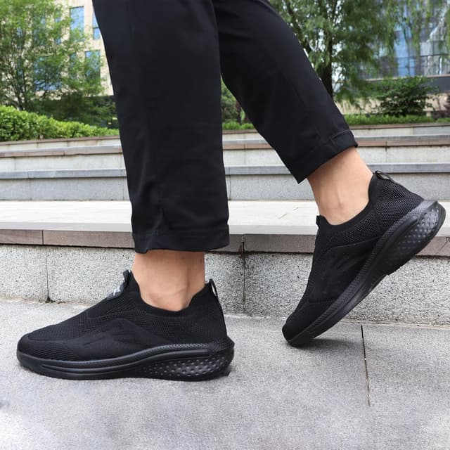 Detalle de Giniros Herren Slip-on Sneaker aus Mesh – ohne Schnürsenkel, leicht und atmungsaktiv